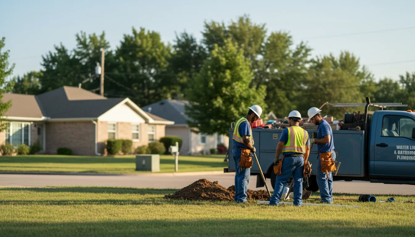 Residential water line and bathroom plumbing service in Shongaloo, LA